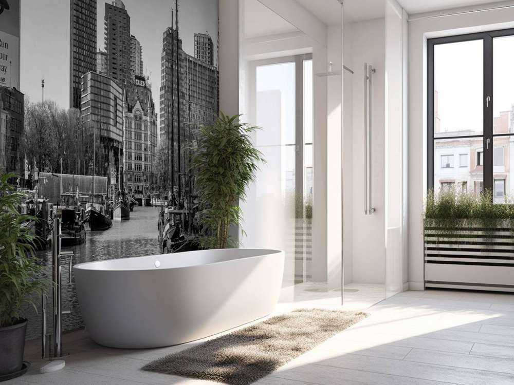 Vieux Port et Maison Blanche en Monochrome