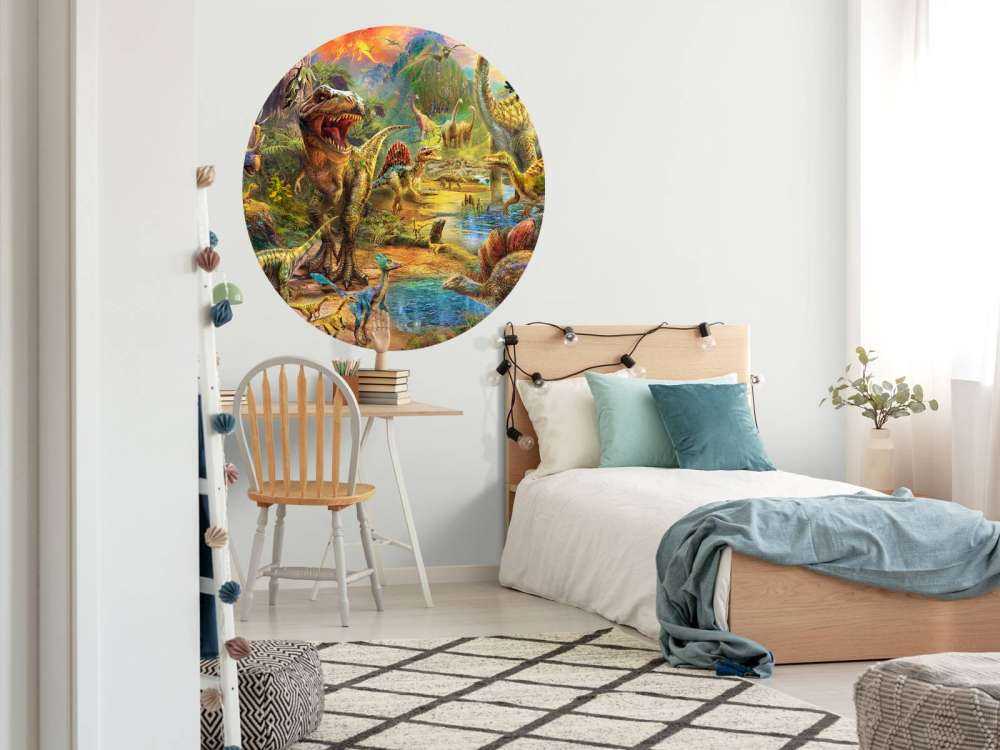 Landscape of dinosaurs