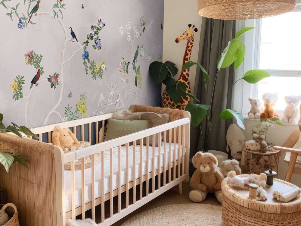 Birds in Garden Panorama 4