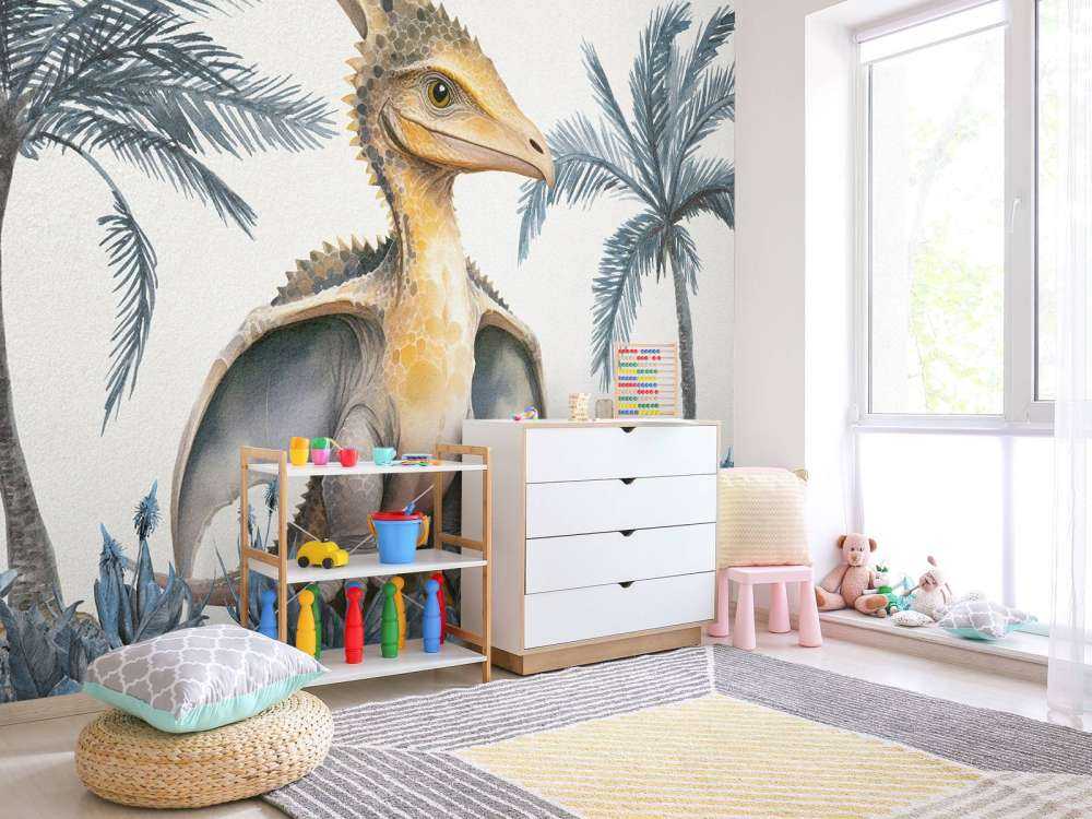 Bébé ptéranodon dans la jungle bleue