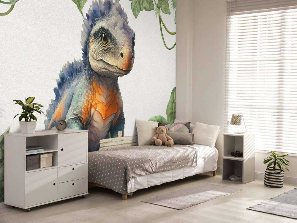 Bébé ankylosaure dans la jungle