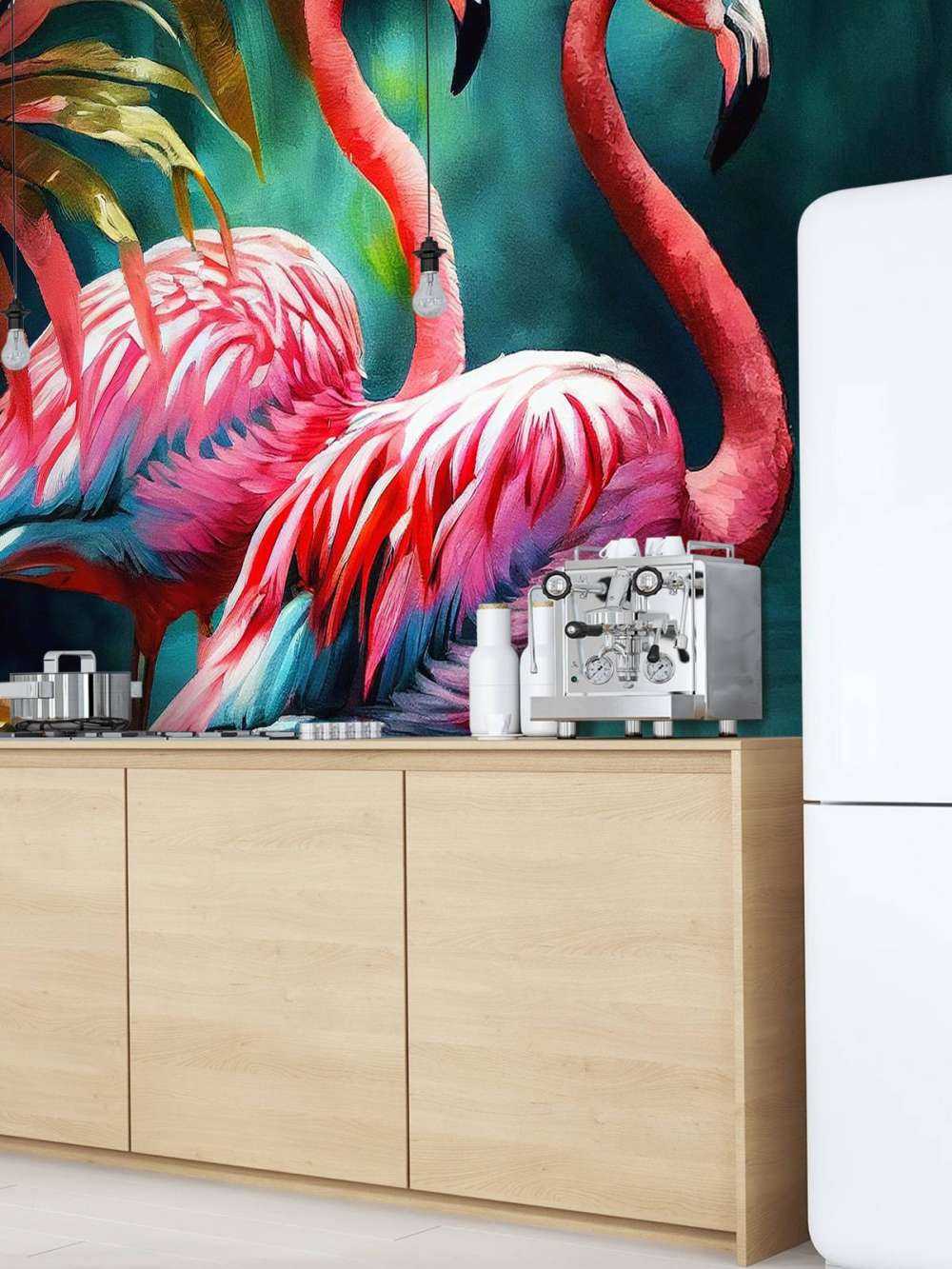 Duo de Flamants Rose Velours