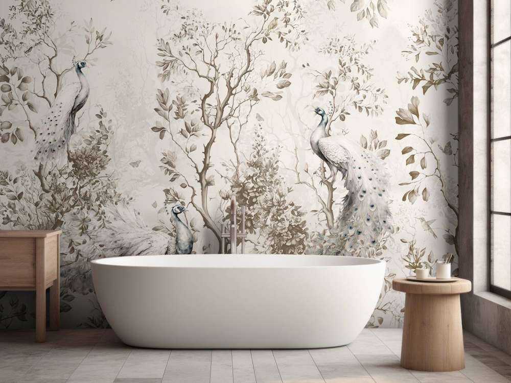 Paons dans la Sérénité Pastorale