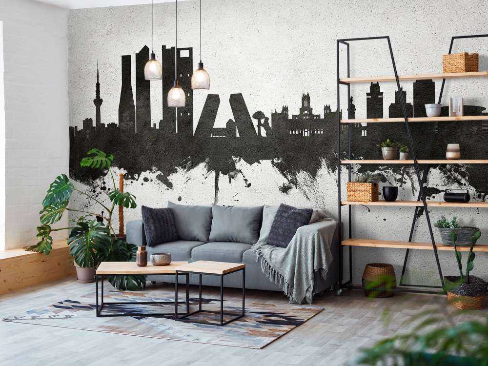 Aquarelle skyline, Madrid