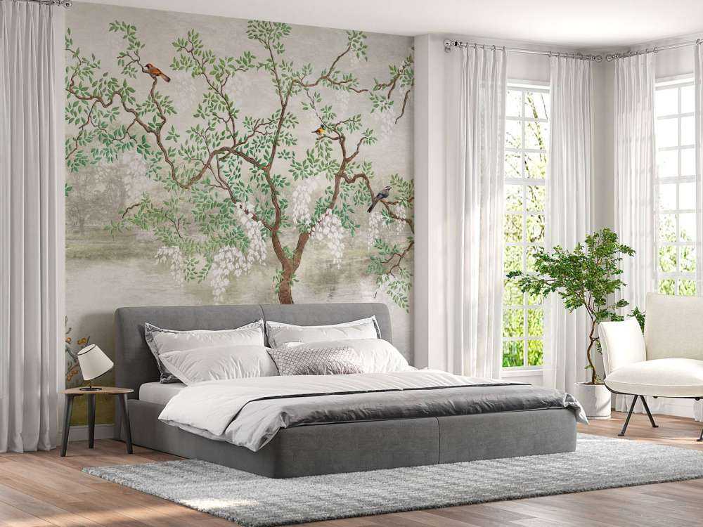 Paysage peint vintage