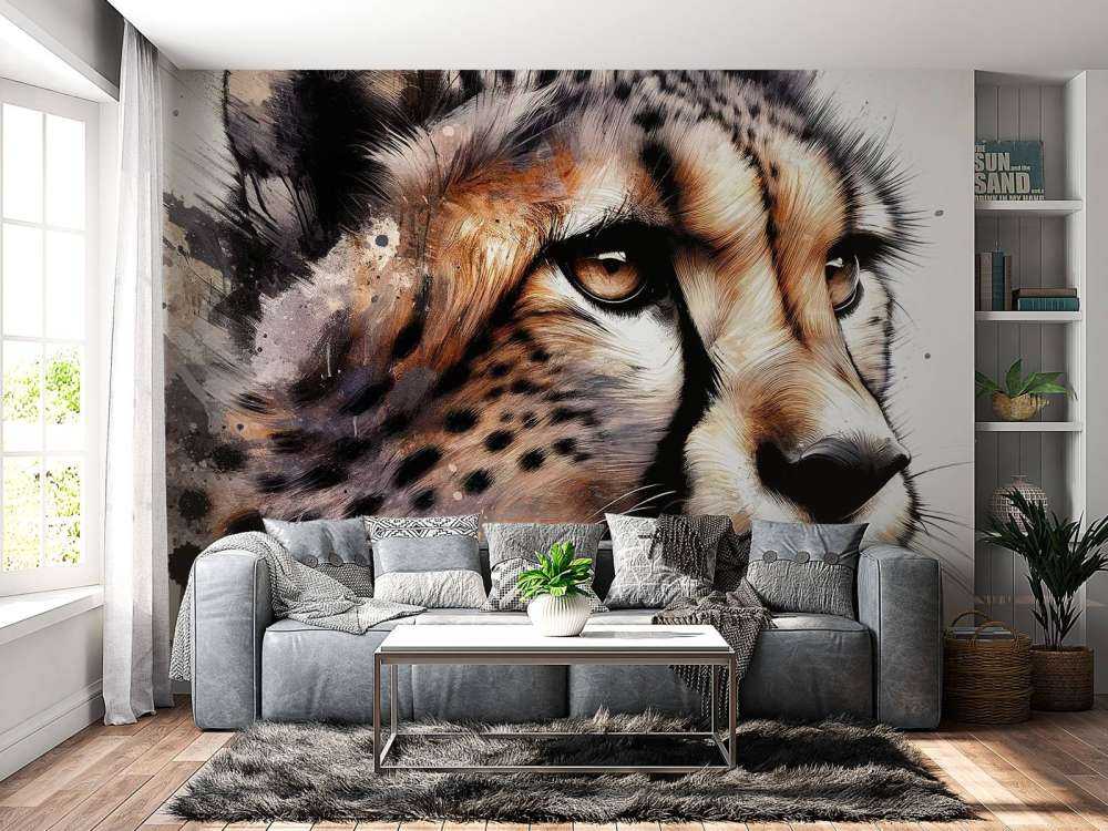 Guépard à l'aquarelle