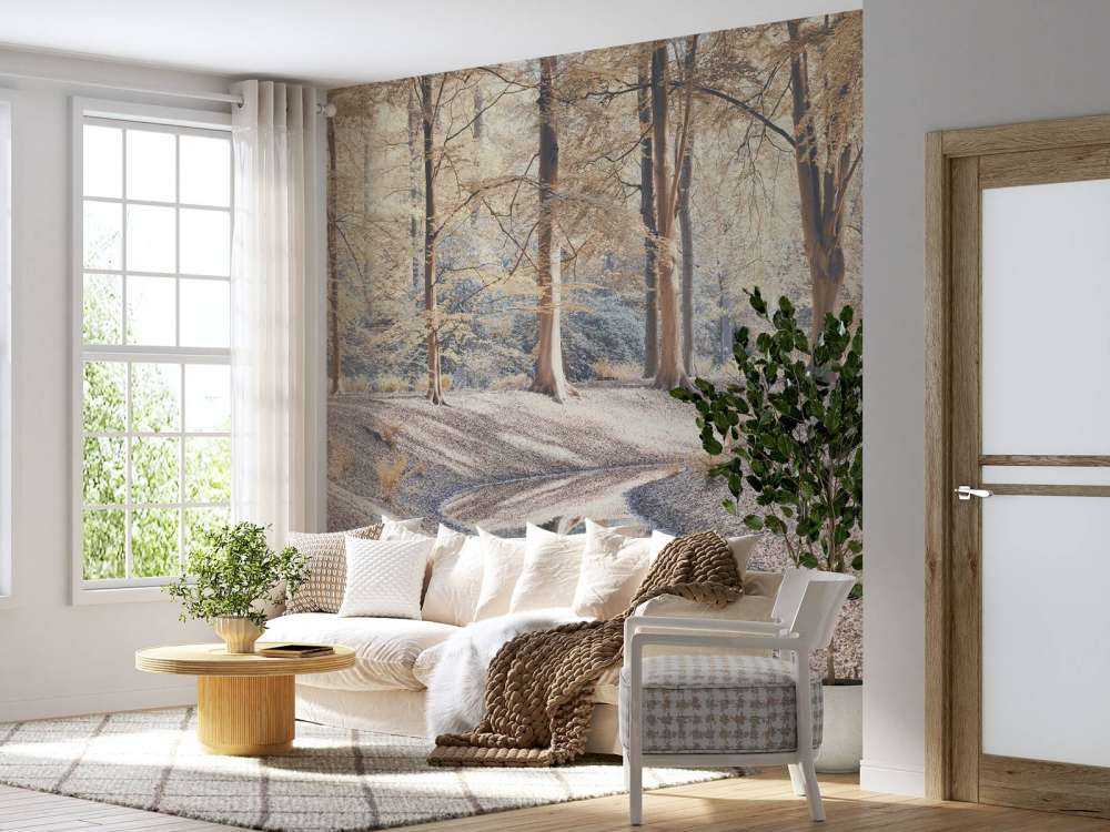 Ruisseau dans la forêt - pastel