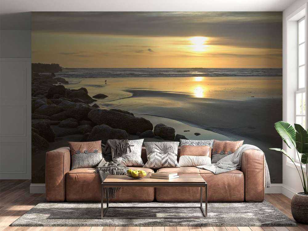 Coucher de soleil sur une plage