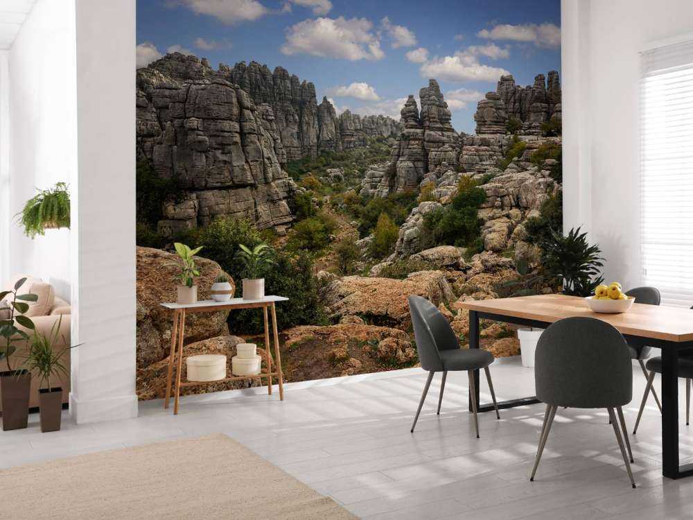 Roches avec ciel bleu