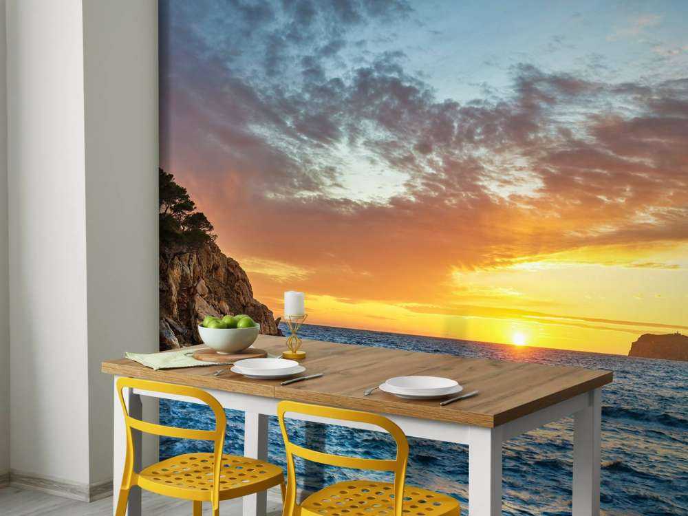 Coucher de soleil sur une île