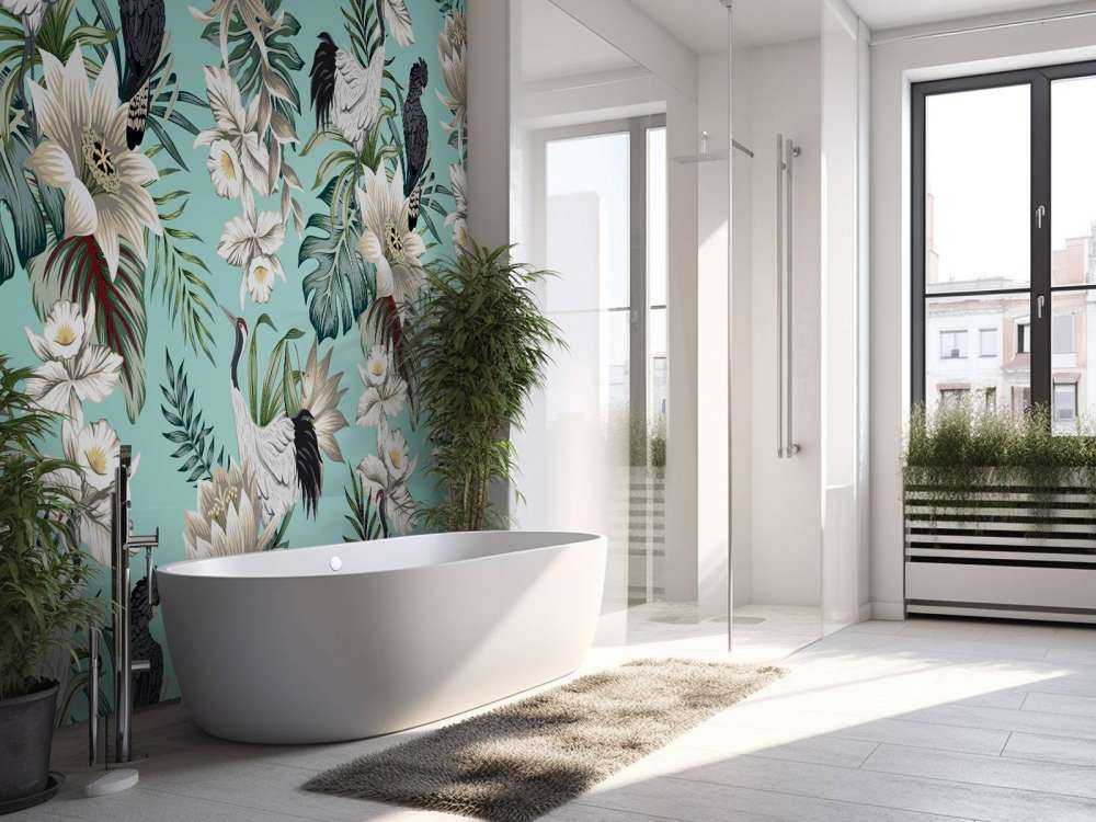 Grues couronnées et perroquets