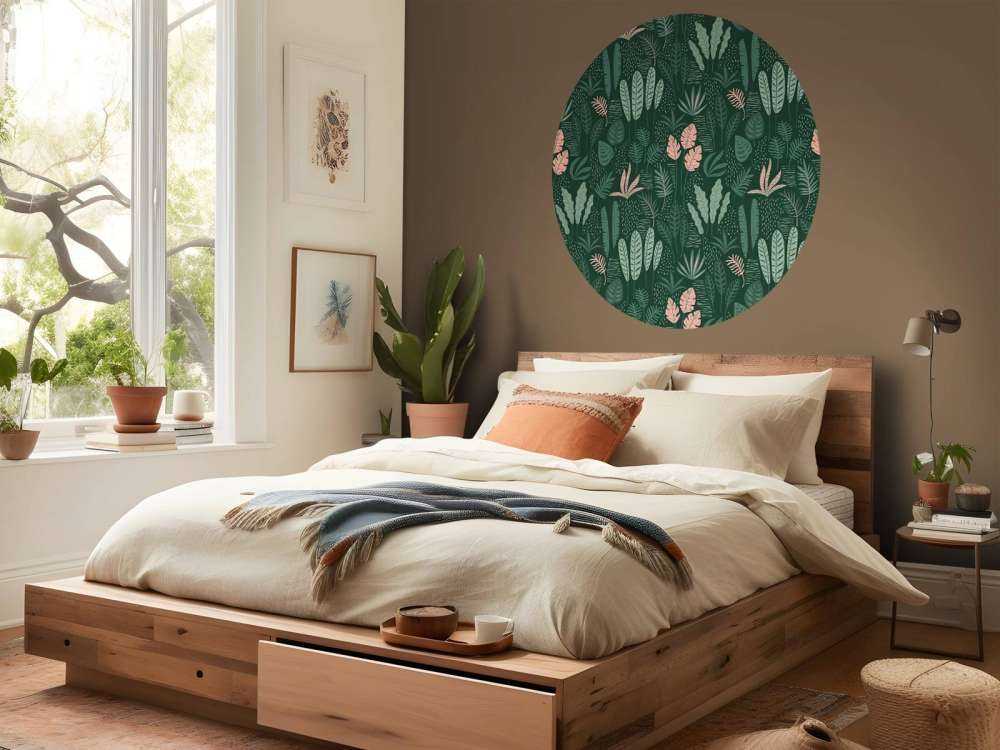 Motif de feuille joyeux