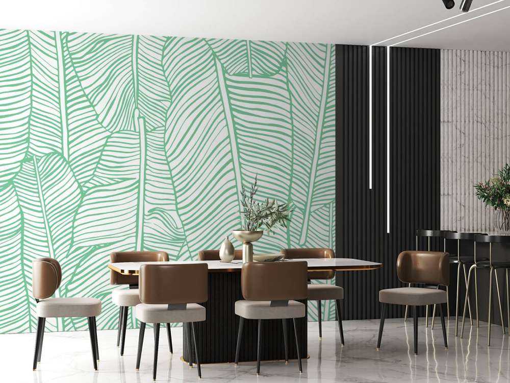 Motif de feuille vert