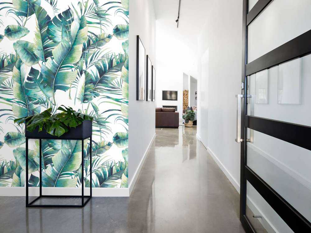 Feuilles de palmier peintes