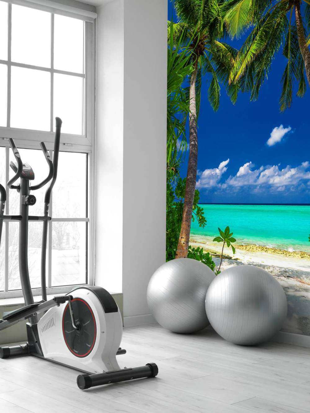 Palmiers sur une île