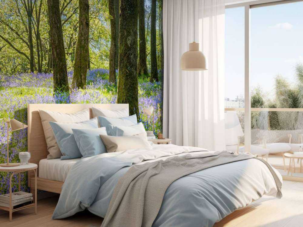 Panorama printanier en forêt