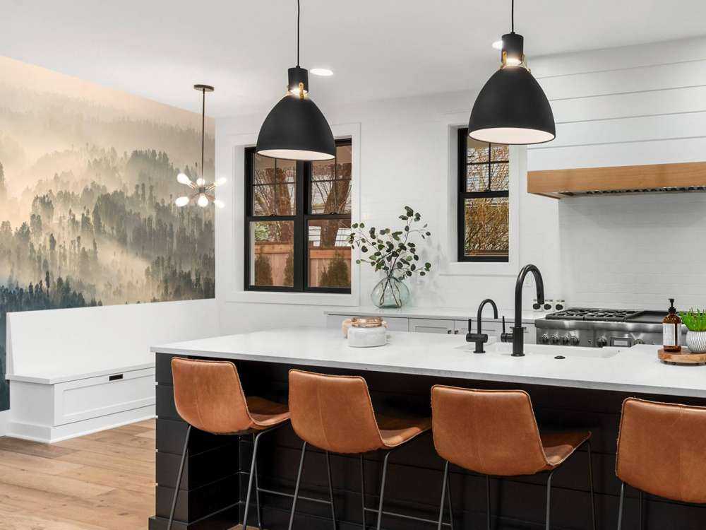 Montagnes brumeuses en Indonésie