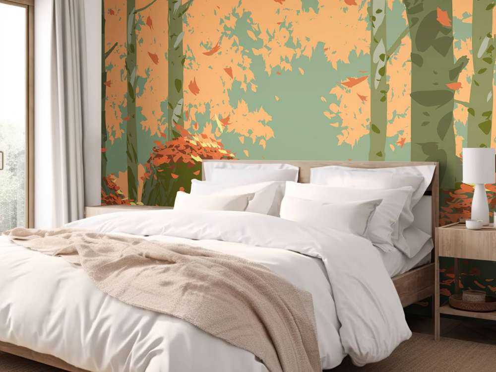 Illustration d'une forêt d'automne