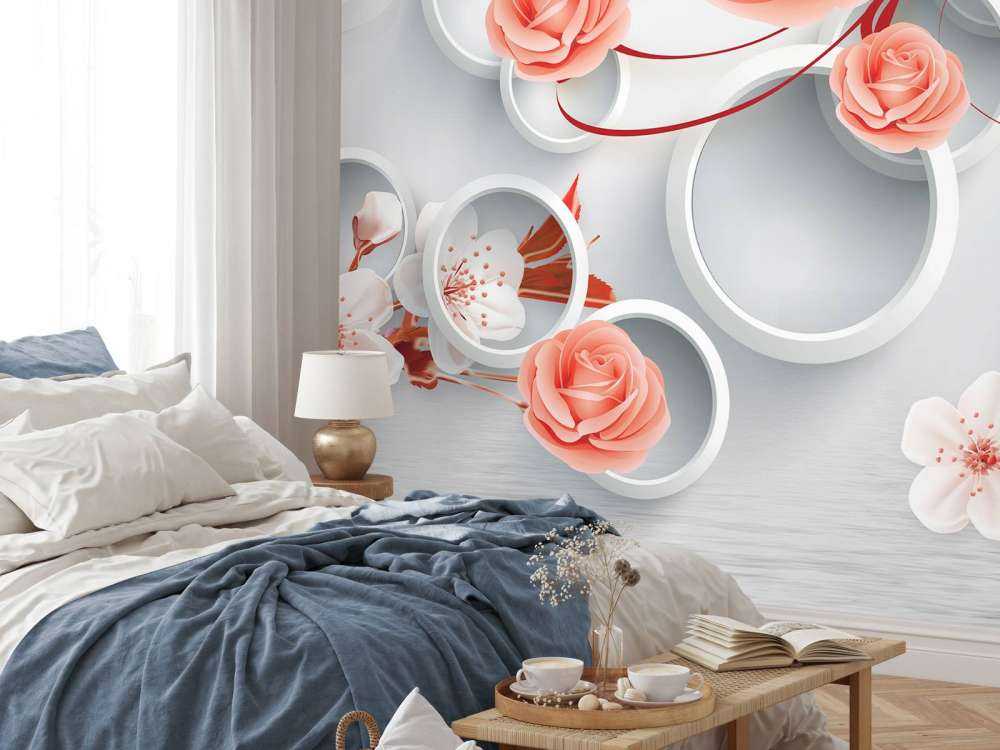 Cercles et fleurs en 3D