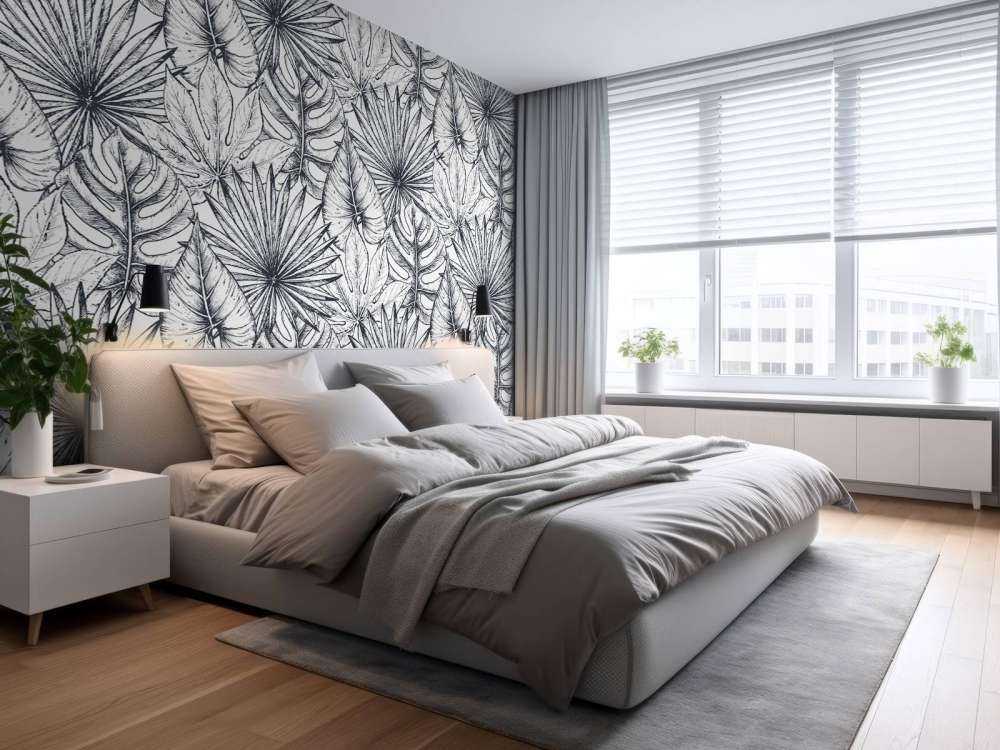 Feuilles blanches dessinées