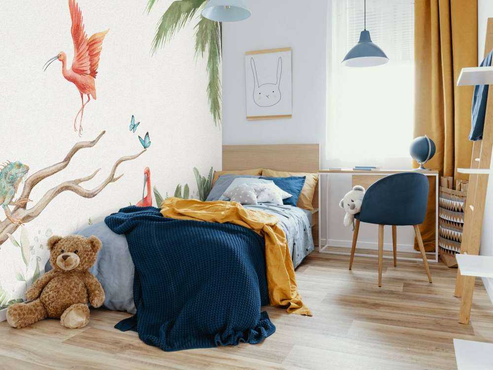 Branche avec des animaux de la jungle