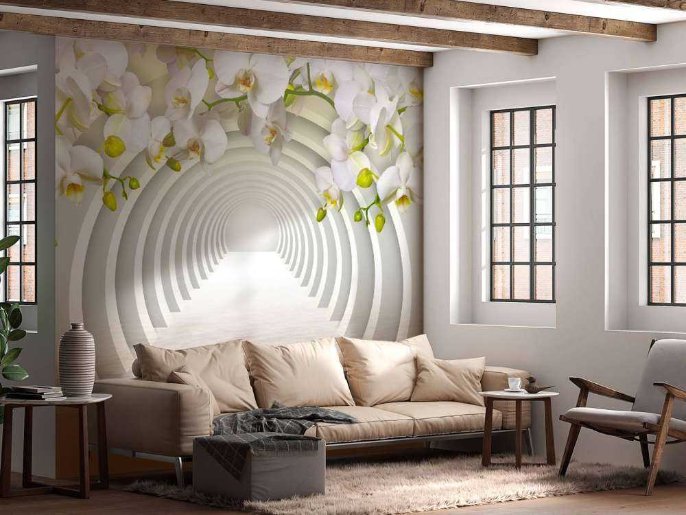 Tunnel avec orchidées