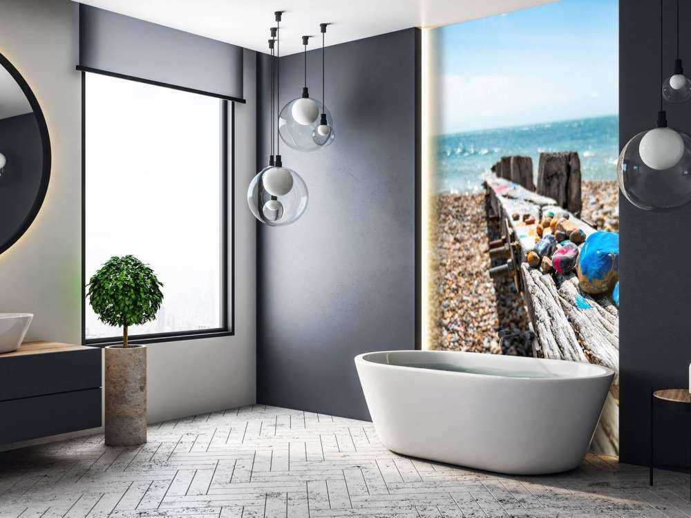 Plage avec des pierres