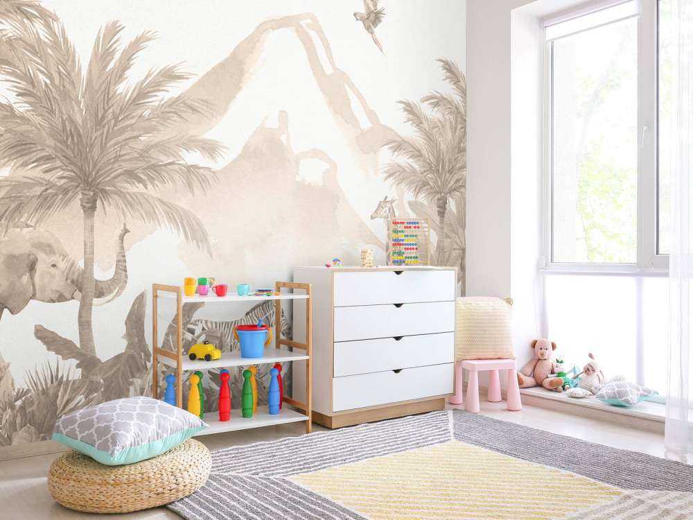 Animaux de la jungle en taupe