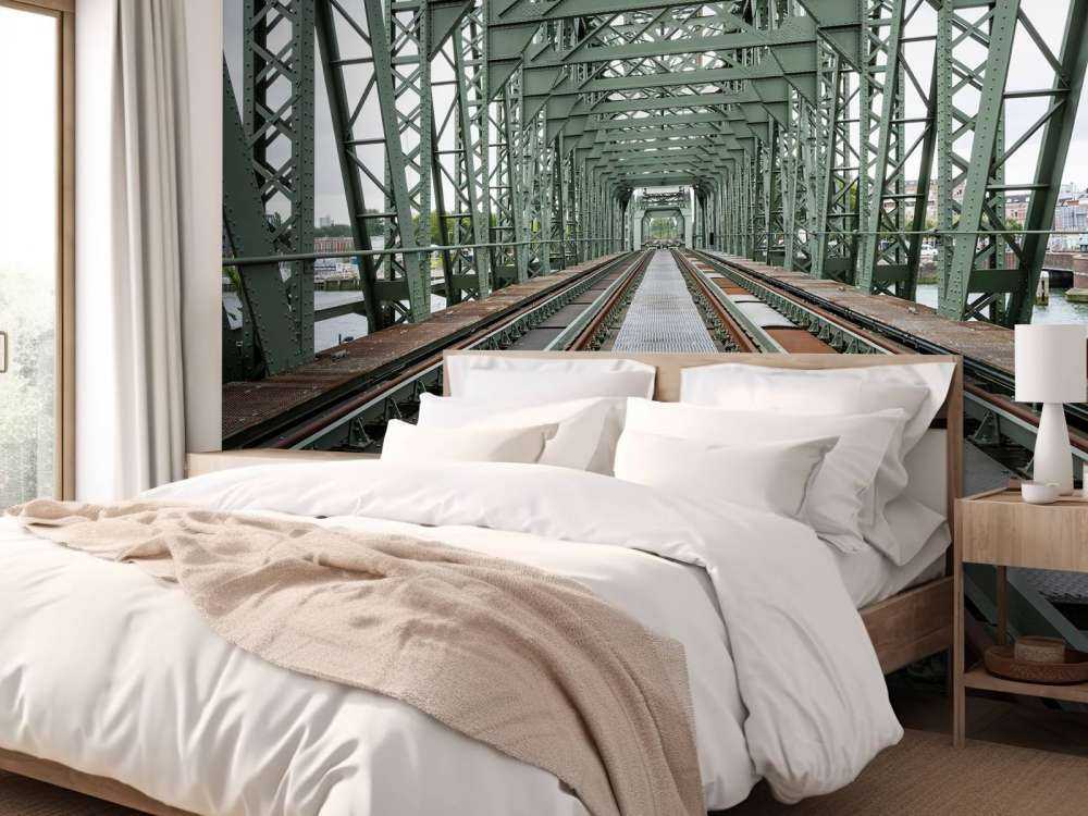 Pont ferroviaire monumental De Hef à Rotterdam  