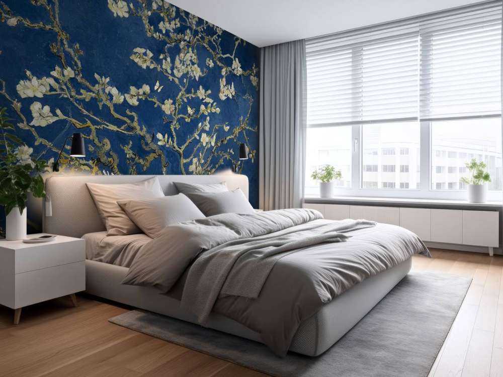 Fleur d'amandier dans la nuit