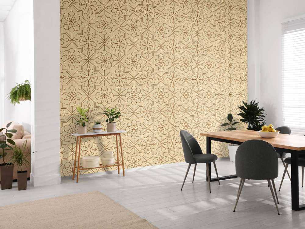 Fleurs dans un style rétro