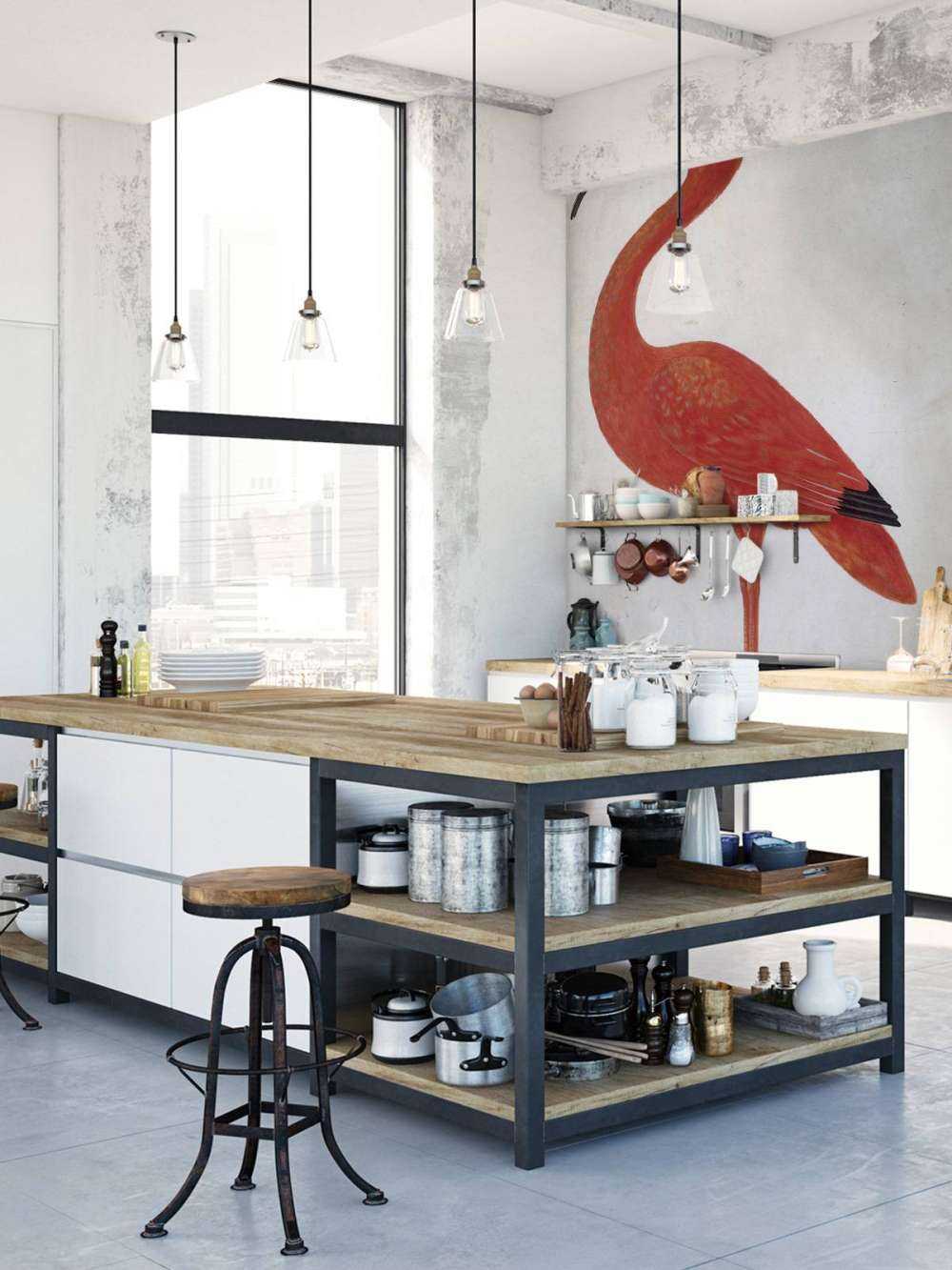 Ibis rouge à l'oeuf