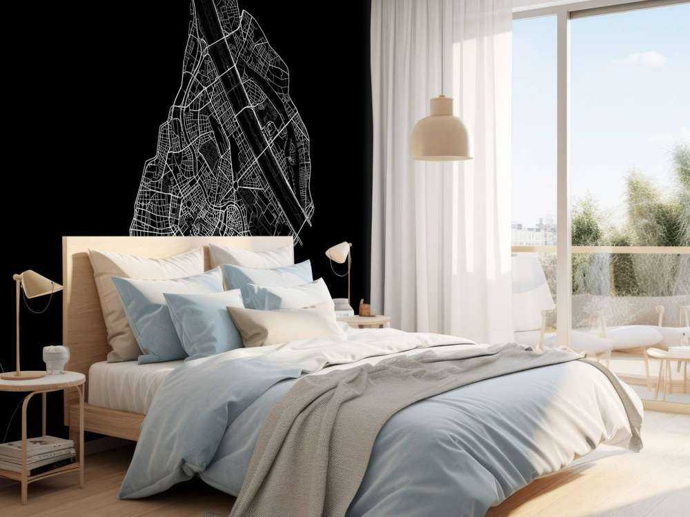 Plan du centre-ville de Vienne, noir