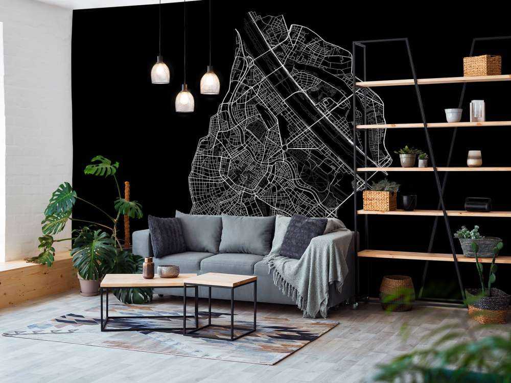 Plan du centre-ville de Vienne, noir