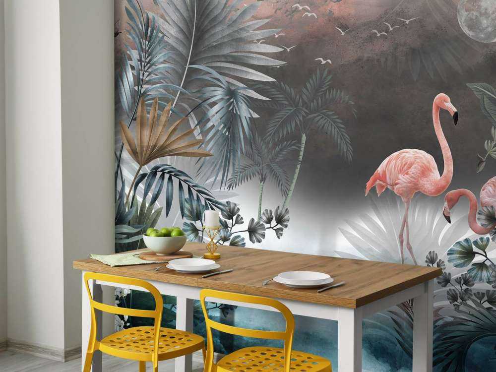 Flamants roses la nuit