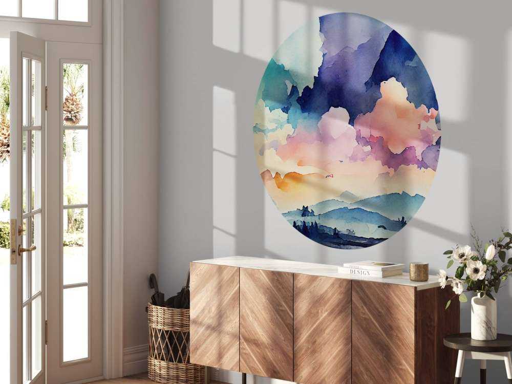 Fond abstrait à l'aquarelle bleu canard