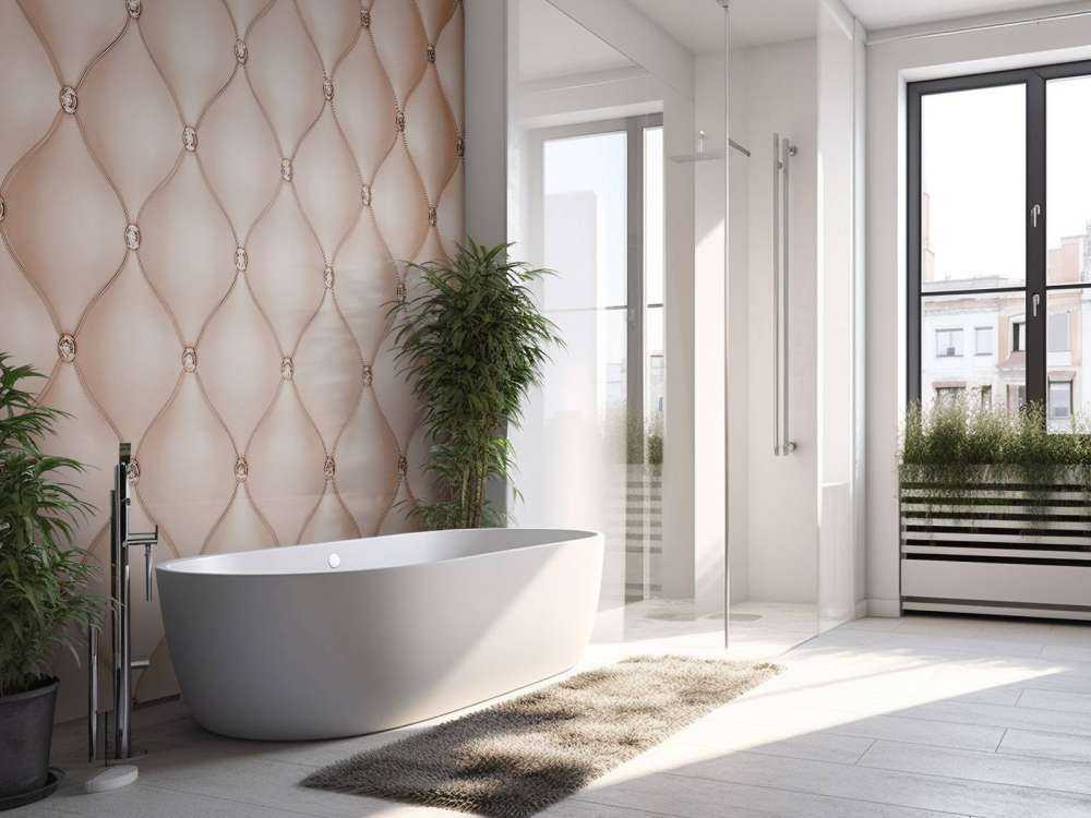 Mur en cuir rose chic