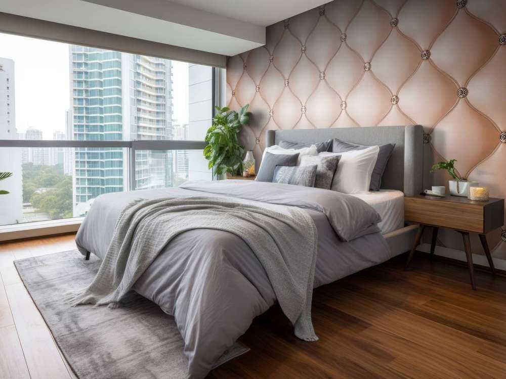 Mur en cuir rose chic