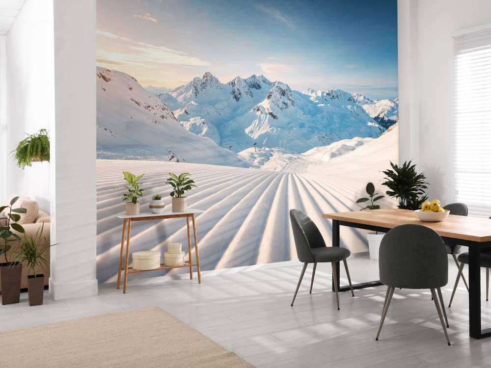 Aube sur des pistes fraîches