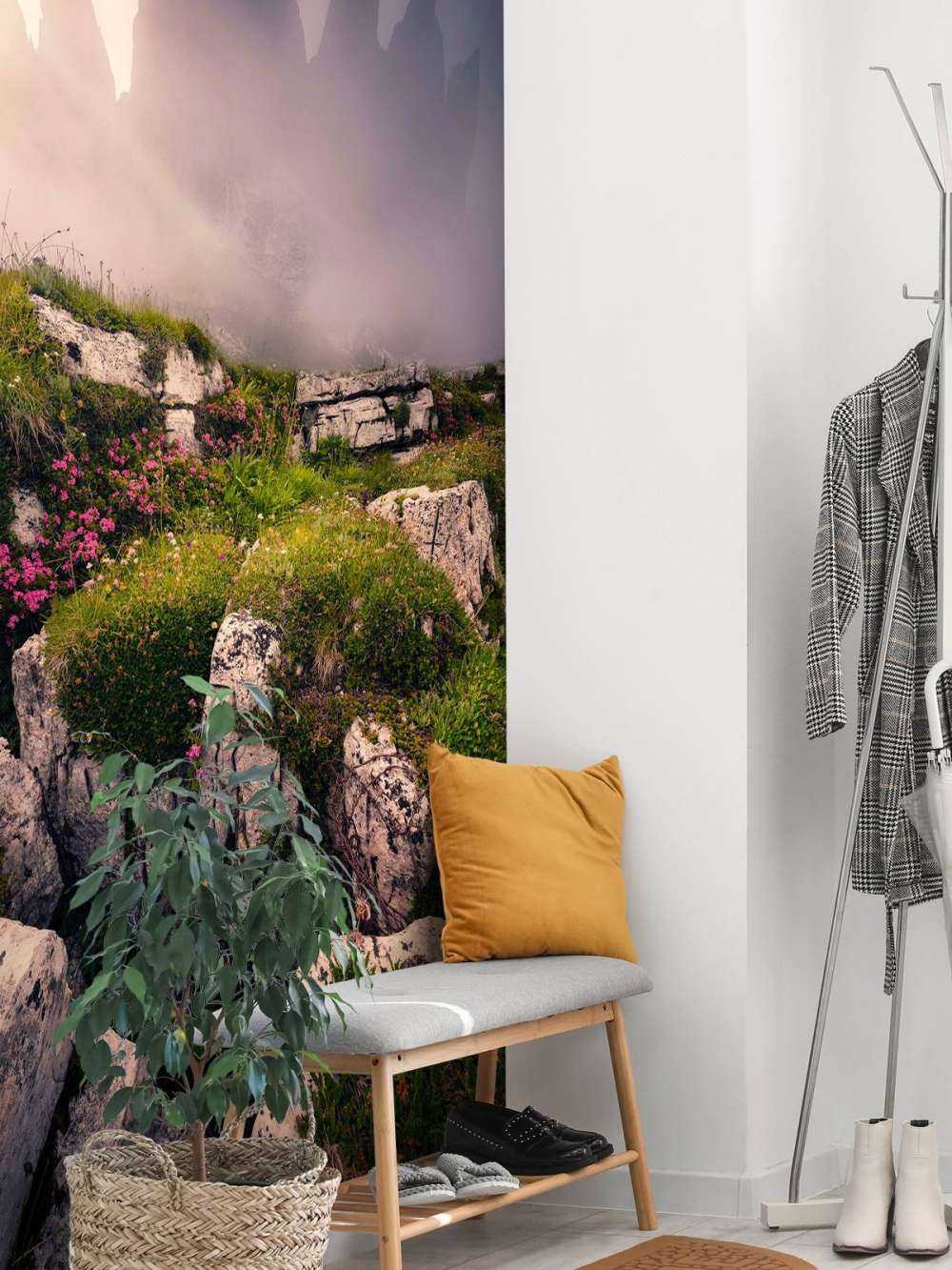 Nevelige Bergtoppen et Fleurs des Alpes