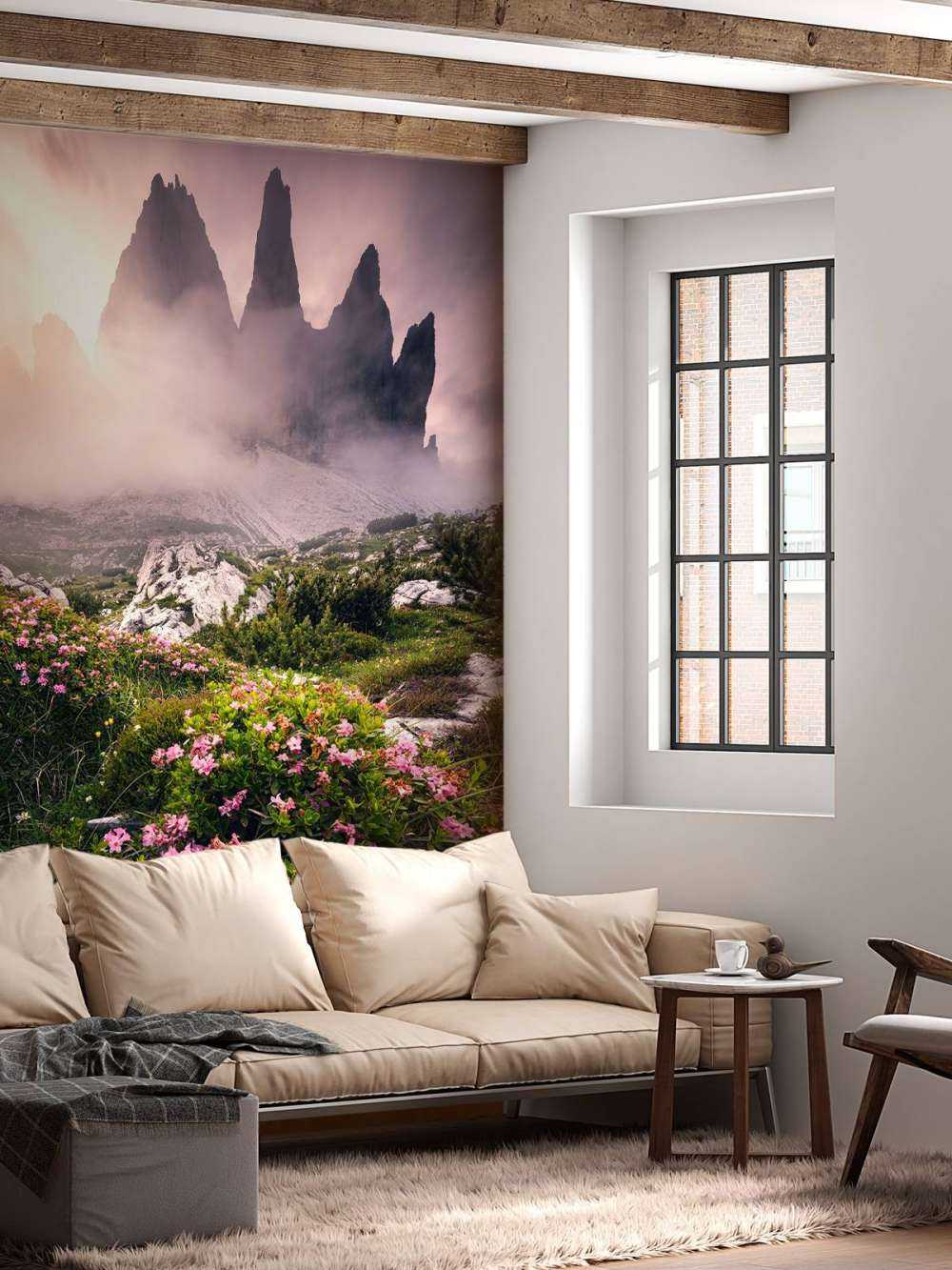 Beauté des fleurs dans les Dolomites