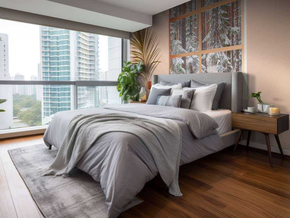 Silence neigeux dans la forêt de pins