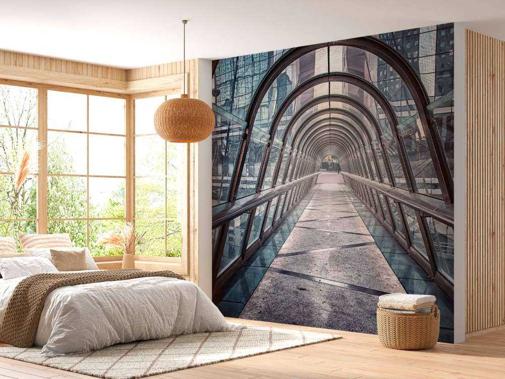 galerie vitrée entre les tours urbaines