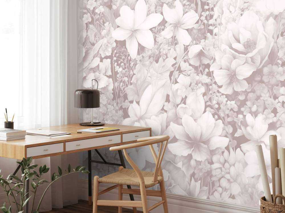 Festival des fleurs sans couture - vert doux