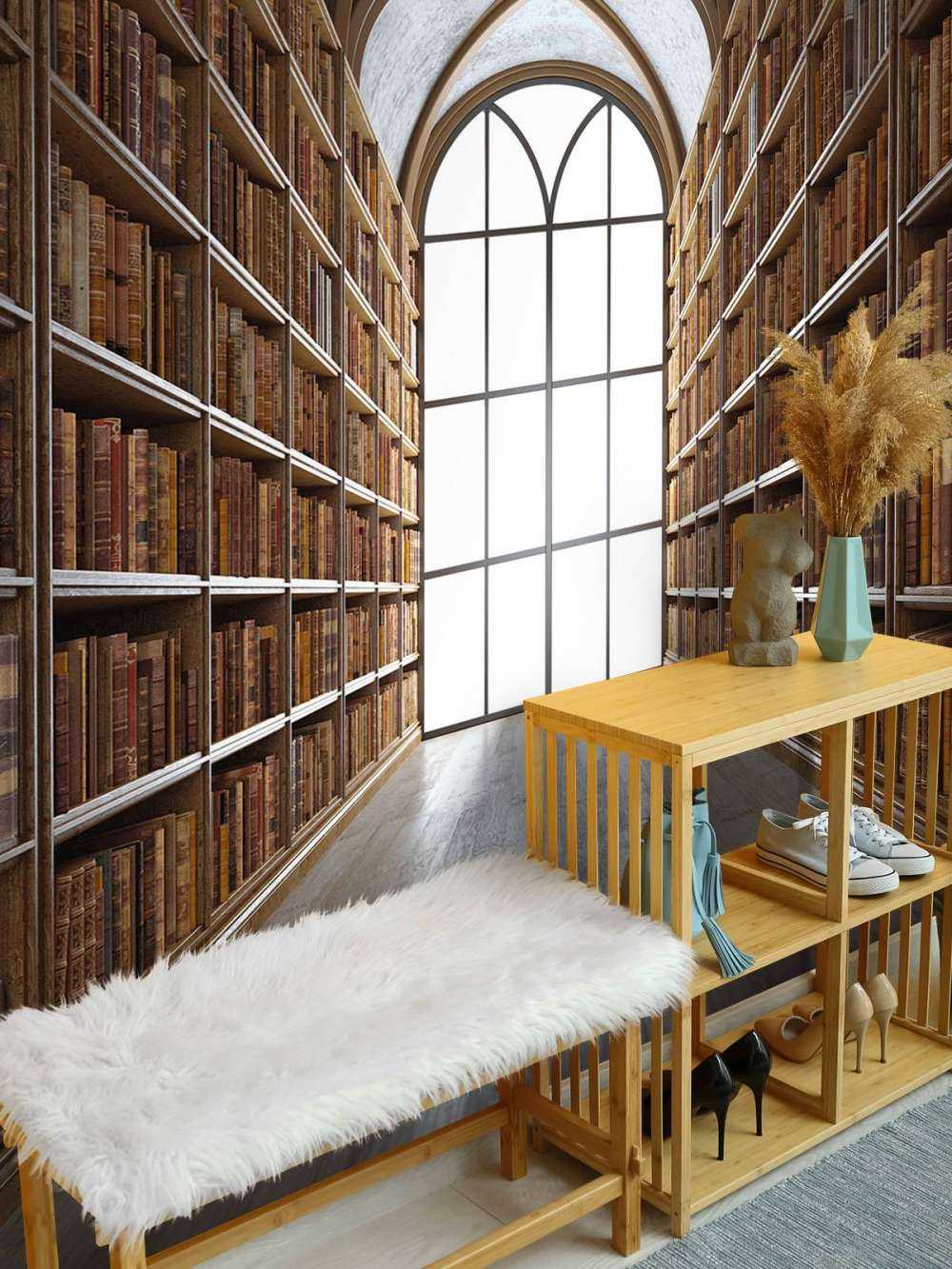 Salle de bibliothèque médiévale