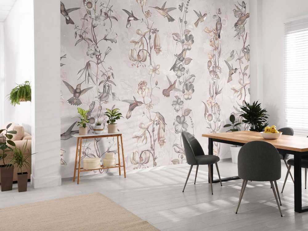 Fleurs de pré et de jardin jaune clair