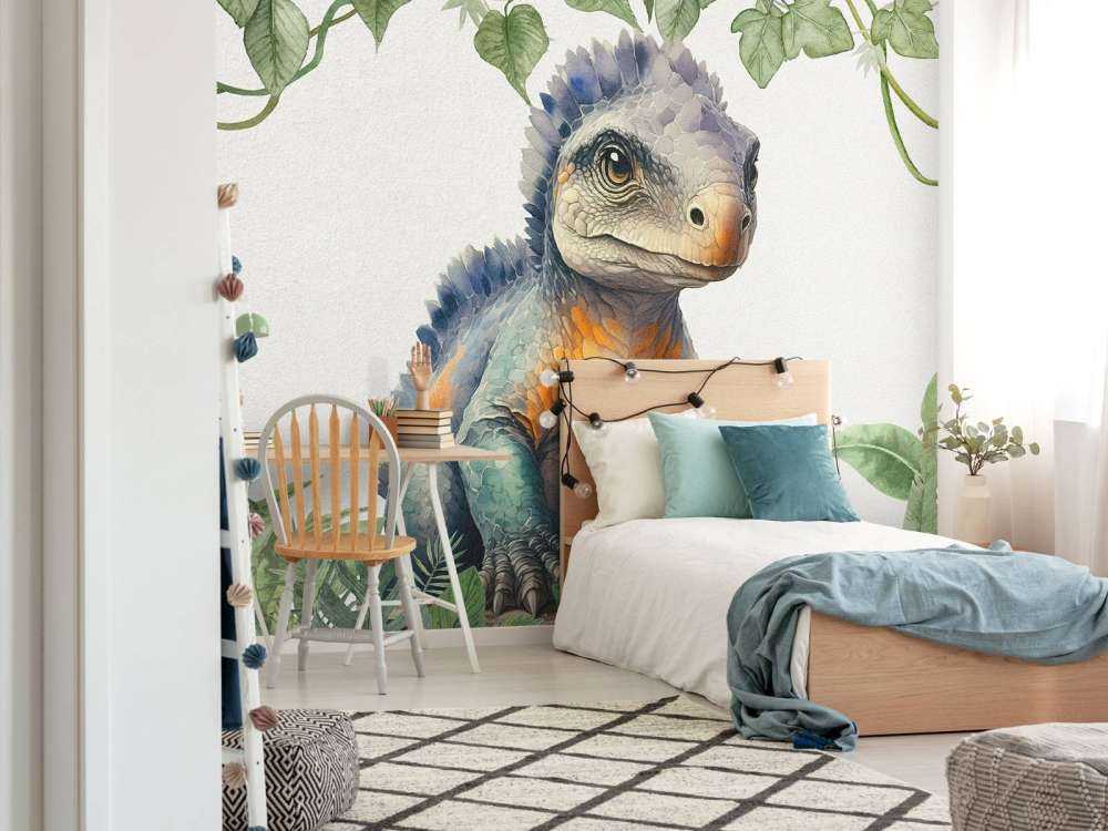 Bébé ankylosaure dans la jungle