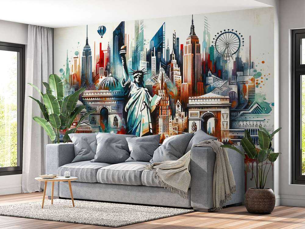 Abstract Watercolor New York