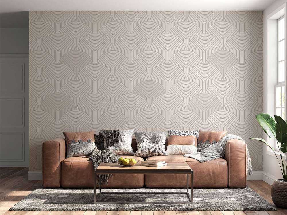 Arches et courbes Boho - beige neutre