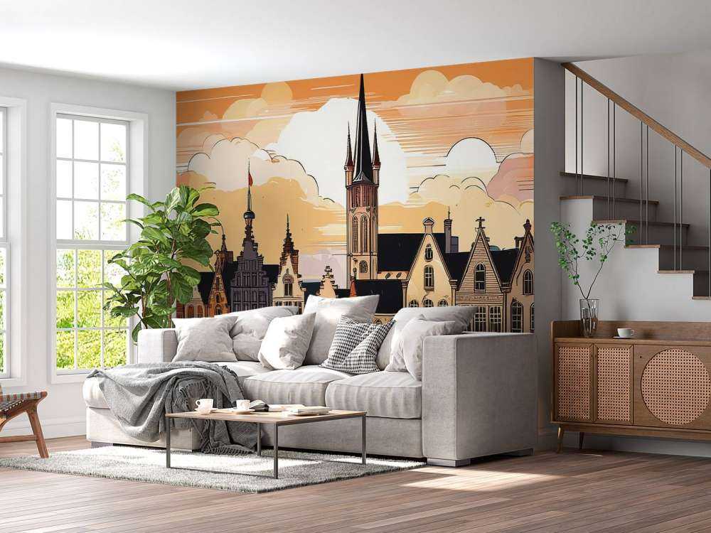 Illustration vintage de Gand